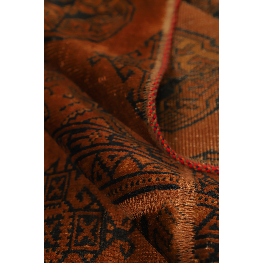 Vintage Persian Hand-Knotted Patchwork Carpet Dark Red