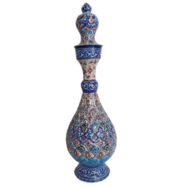 Decorative Copper Bottle Persian Minakari Enamel Eslimi