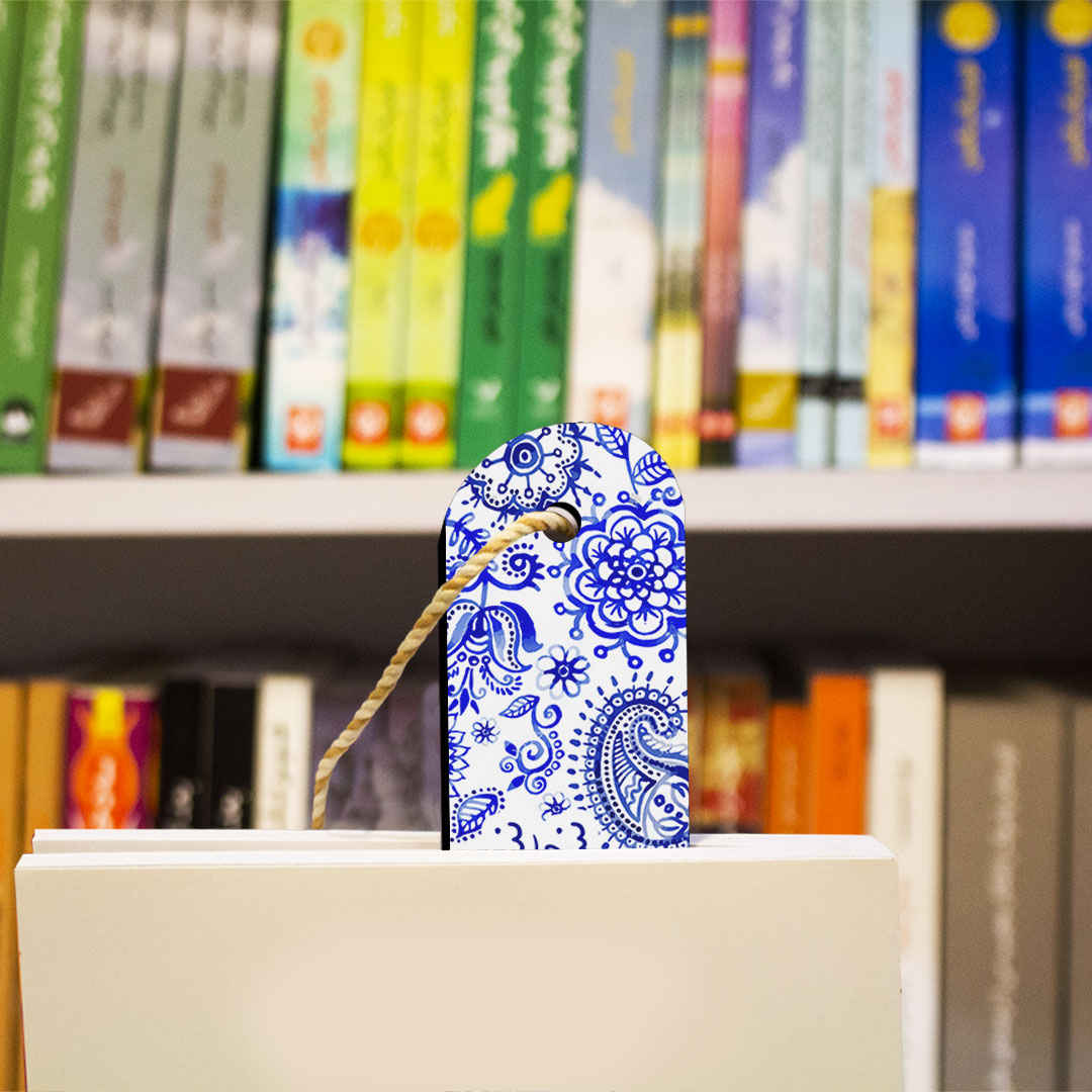 Artistic Persian Inspired Wooden Bookmark Termeh