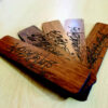 Persian Calligraphy Poem Wooden Bookmark - Set of 5