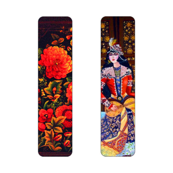 Artistic Persian Inspired Wooden Bookmark Khatoon - Set of 2
