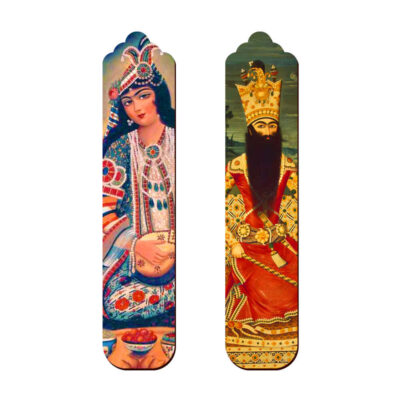 Artistic Persian Inspired Wooden Bookmark King & Queen – Set of 2