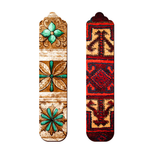 Artistic Persian Inspired Wooden Bookmark Traditional - Set of 2
