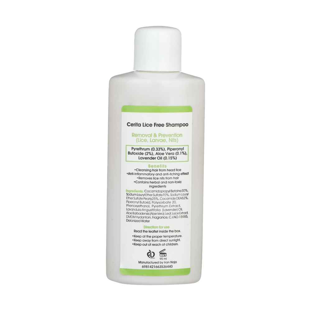 Cerita Lice Free Shampoo – Herbal & Non-Toxic, Effective Lice Treatment (Pack of 2)