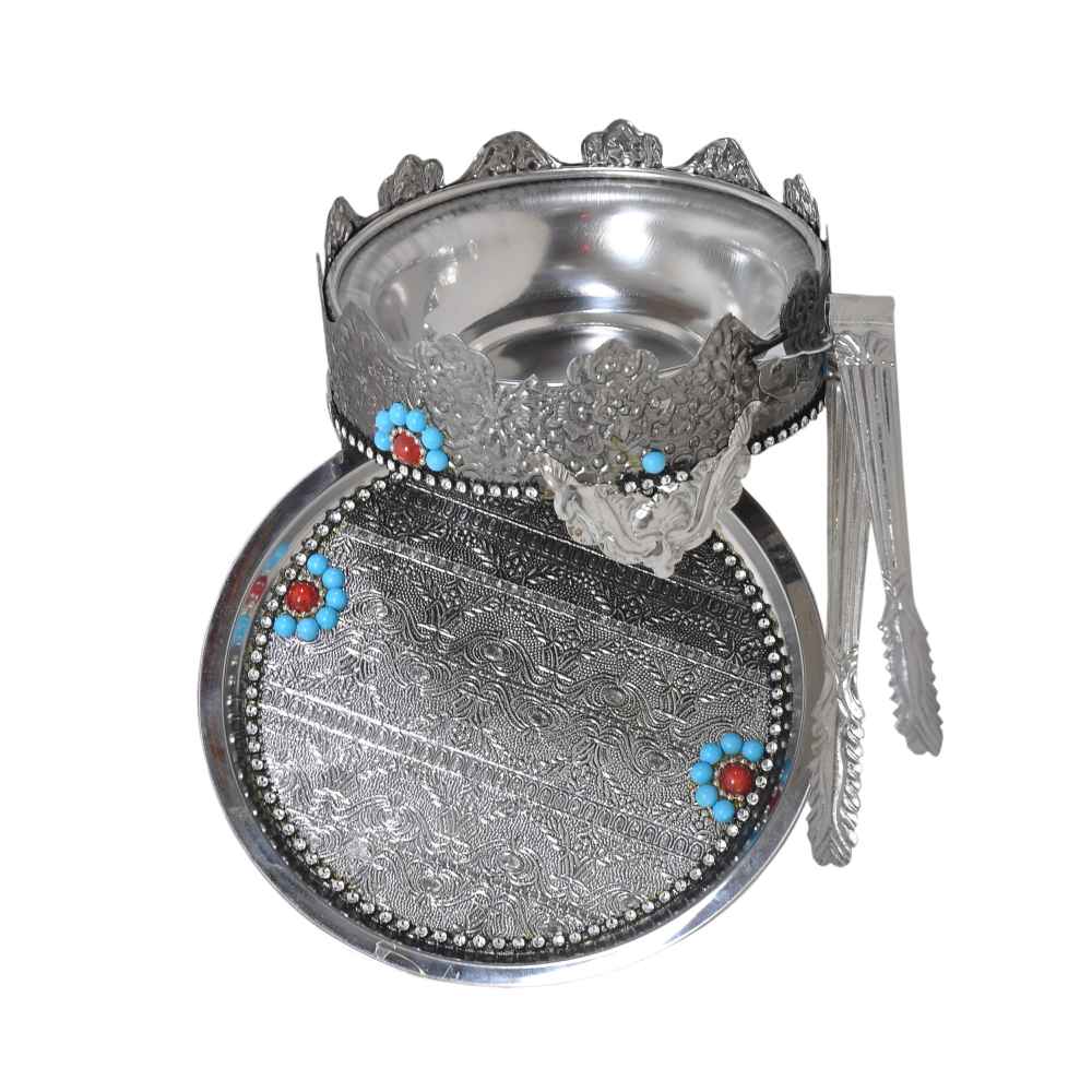 Persian Manghal Esfand and Bakhoor Burner – Classic Steel