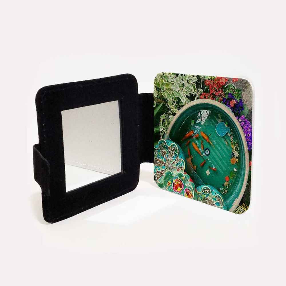 Pocket Mirror with Persian Inspired Houz Pattern