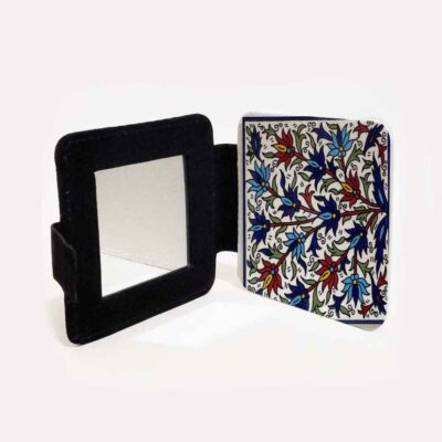 Pocket Mirror with Persian Inspired Mina Motif