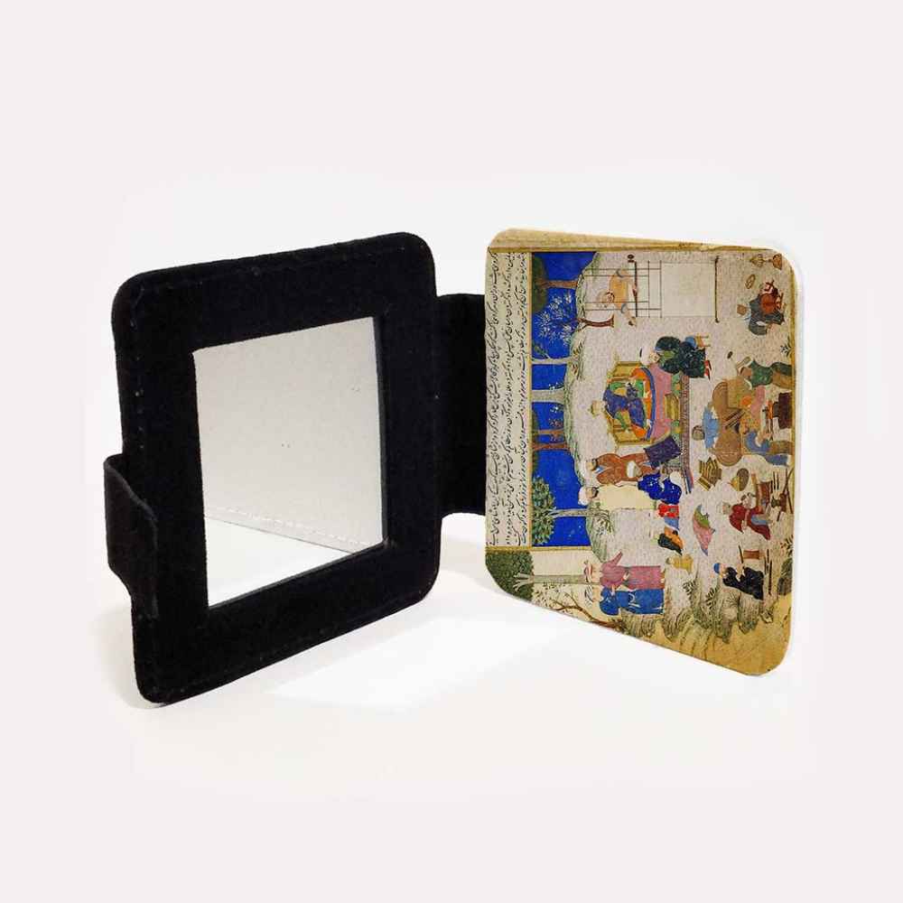 Pocket Mirror with Persian Inspired Negar Pattern