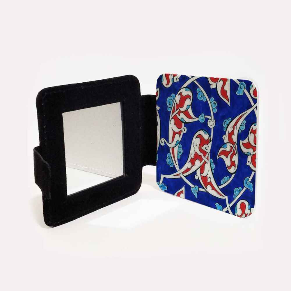 Pocket Mirror with Persian Inspired Tile Motif