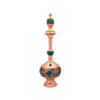 Decorative Copper Bottle Persian Artisan-Crafted Turquoise Inlay Royal