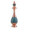 Decorative Copper Bottle Persian Artisan-Crafted Turquoise Inlay Shine
