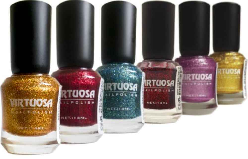 Halal Nail Polish Glitter Finish and Breathable Virtuosa (6x)