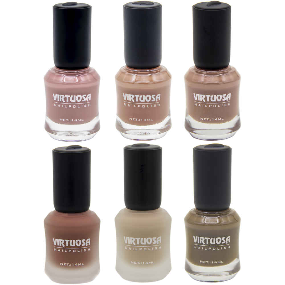 Halal Nail Polish Glossy & Matte Finish and Breathable Pink Colors (6x)