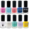 Halal Nail Polish Glossy Finish and Breathable Party Colors (10x)