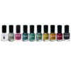 Halal Nail Polish Glitter Finish and Breathable Rainbow Colors (10x)