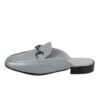 Women's Natural Leather Mules Shoes Model Croco