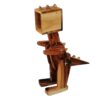 Wooden Novelty Desk Lamp Handcrafted and Adjustable Dinosaur Figurine