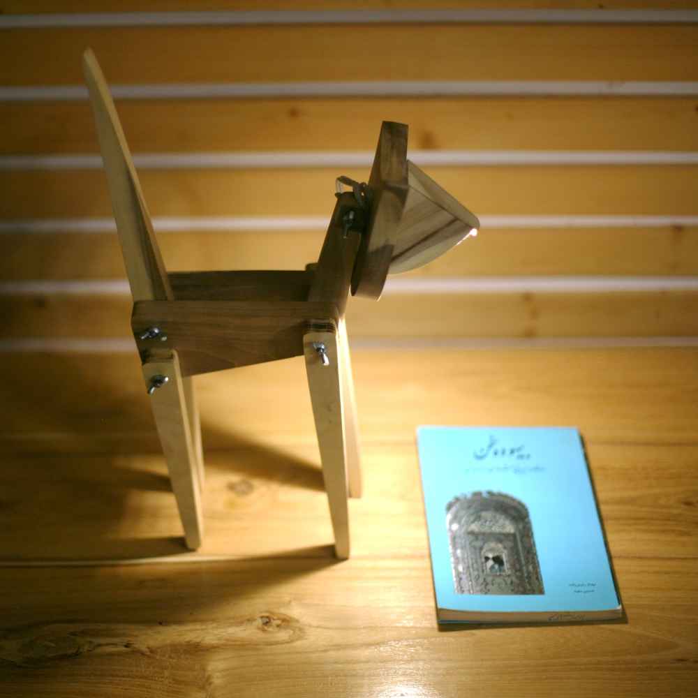 Wooden Novelty Desk Lamp Handcrafted and Adjustable Cat Figurine