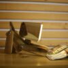 Wooden Novelty Desk Lamp Handcrafted and Adjustable Dog Figurine
