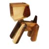 Wooden Novelty Desk Lamp Handcrafted and Adjustable Dog Figurine