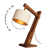 Wooden Adjustable Desk Lamp Handcrafted N20