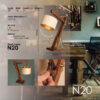 Wooden Adjustable Desk Lamp Handcrafted N20