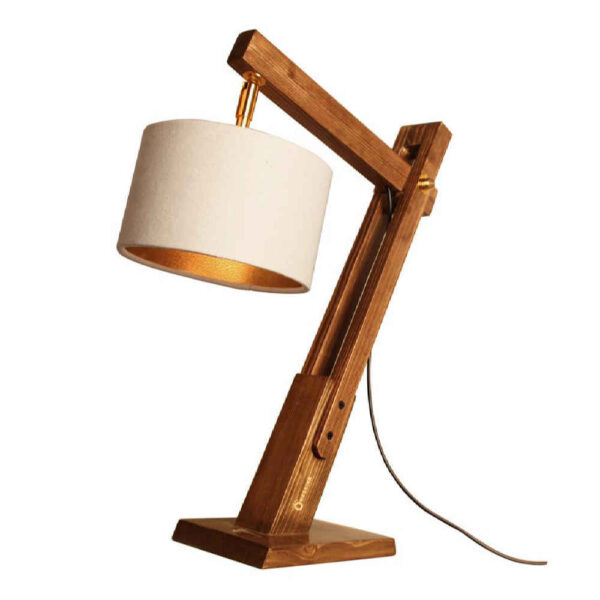 Wooden Adjustable Desk Lamp Handcrafted N20