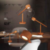 Wooden Adjustable Desk Lamp Handcrafted N29