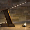 Wooden Adjustable Desk Lamp Handcrafted P0410