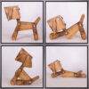 Wooden Novelty Desk Lamp Handcrafted and Adjustable Puppy Figurine
