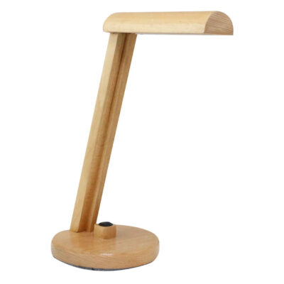 Wooden Adjustable Desk Lamp Handcrafted Round