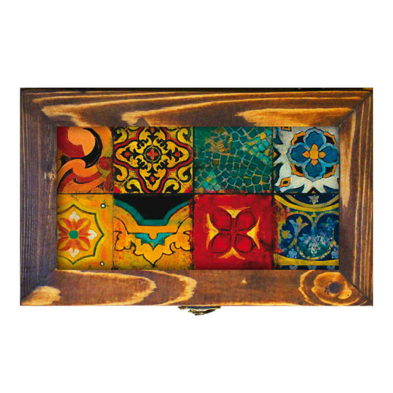 Wooden Flatware Storage Box Model Tile ShopiPersia