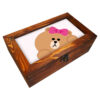 Wooden Flatware Storage Chest Model Cute Bear