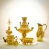 Persian Brass Samovar Decorative Charcoal Tea Maker 2-Liter