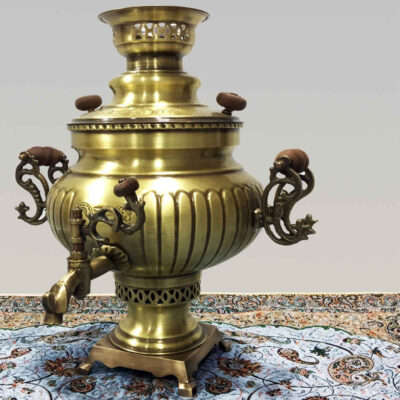 Persian Brass Samovar Decorative Charcoal Tea Maker 3-Liter