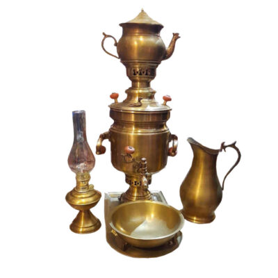 Persian Brass Samovar Decorative Coal Tea Maker 3-Liter