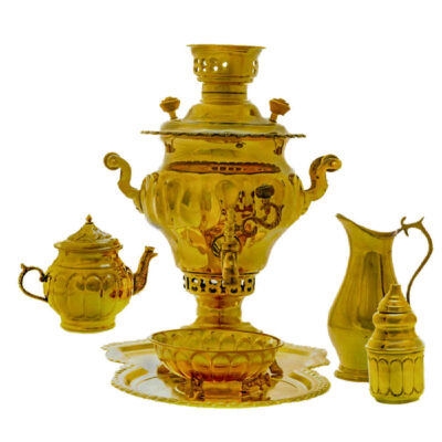 Persian Brass Samovar Decorative Coal Tea Maker 3-Liter