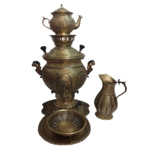 6 Liter Brass Gas Samovar Model Ghalamzani