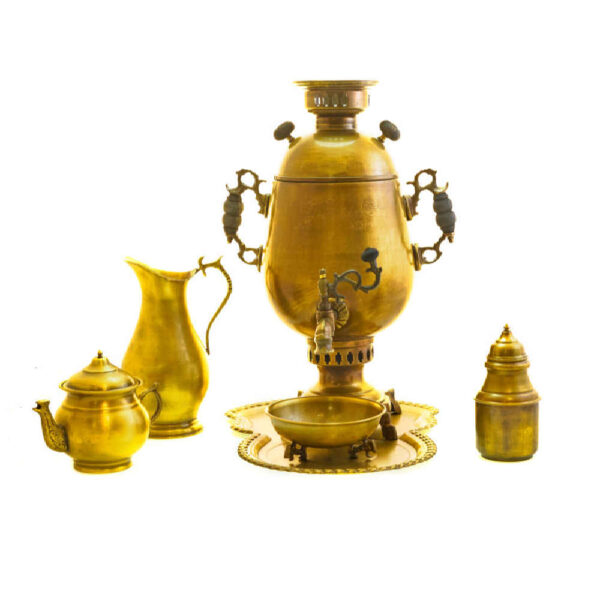 Persian Brass Samovar Decorative Charcoal Tea Maker 6-Liter