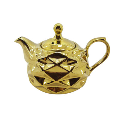 Gas Samovar Tea Maker with Teapot Modern Geometric Design Marble 6-Liter