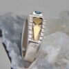 Persian Blue Topaz Silver Ring for Men Emad
