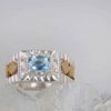 Persian Blue Topaz Silver Ring for Men Emad