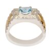 Persian Blue Topaz Silver Ring for Men Emad