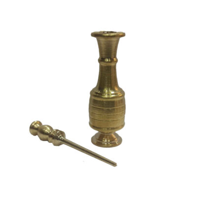 Brass Surma Dani Container for Keeping Kohl Lava (x2)
