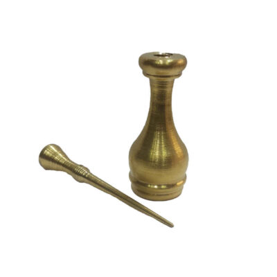 Brass Surma Dani Container for Keeping Kohl (x2)