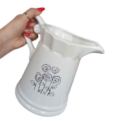 Decorative Ceramic Pitcher Vase Model Flowers
