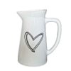 Decorative Ceramic Pitcher Vase Model Heart