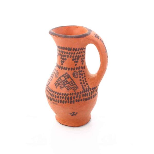 Hand-Painted Art Motif Decorative Pottery Pitcher Iman