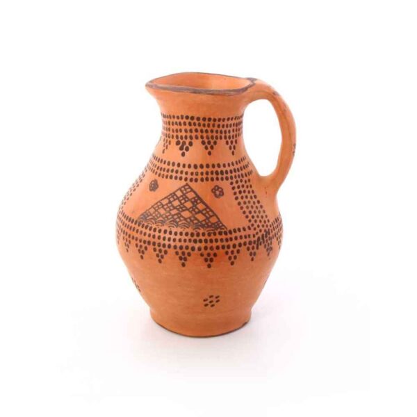 Hand-Painted Art Motif Decorative Pottery Pitcher Kara