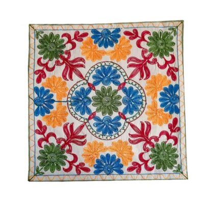 Embroidered Cushion Cover – Elham Suzani Design